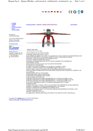 Selbstfahrende Feldspritzen Bargam Airone 2000