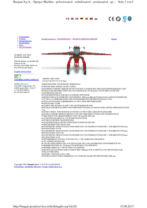 Selbstfahrende Feldspritzen Bargam Airone 2000