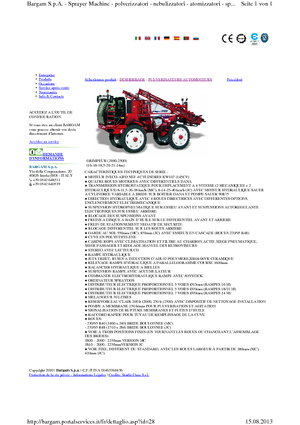 Selbstfahrende Feldspritzen Bargam Grimpeur 2500 MC