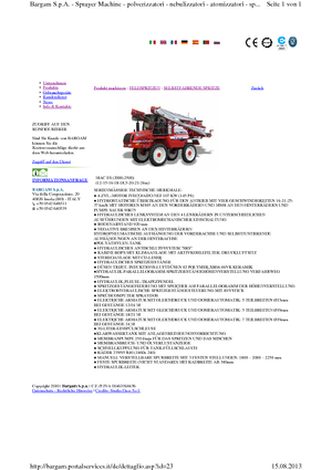 Selbstfahrende Feldspritzen Bargam Mac 2000 ES C