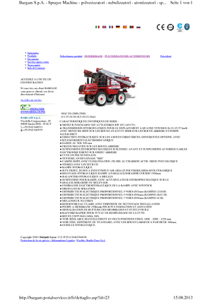 Selbstfahrende Feldspritzen Bargam Mac 2000 ES C