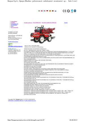 Selbstfahrende Feldspritzen Bargam Mac 4000 XL