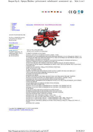 Selbstfahrende Feldspritzen Bargam Mac 4000 XL