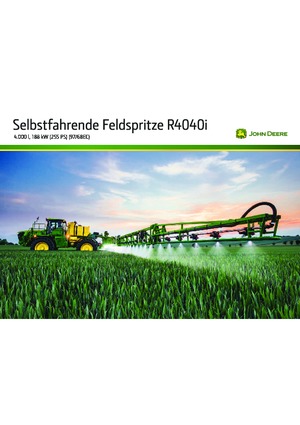 Selbstfahrende Feldspritzen John Deere R4040i