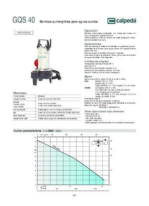 Abwasser-Schlammpumpen Calpeda GQV 50-8
