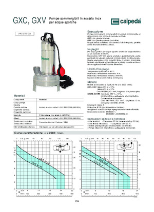 Abwasser-Schlammpumpen Calpeda GXV 40-9