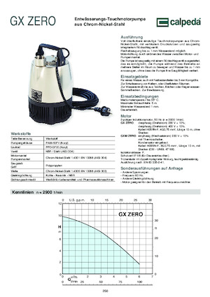 Abwasser-Schlammpumpen Calpeda GXRM Zero