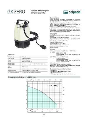 Abwasser-Schlammpumpen Calpeda GXRM Zero
