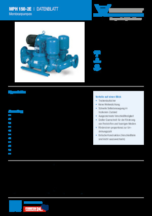 Abwasser-Schlammpumpen Heide-Pumpen MPH 150-2D