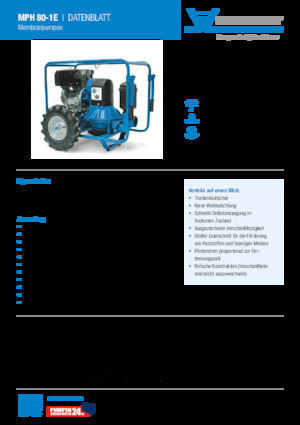 Abwasser-Schlammpumpen Heide-Pumpen MPH 80-1E