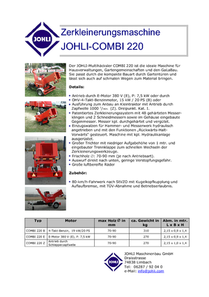 Schredder Johli Combi 220 E