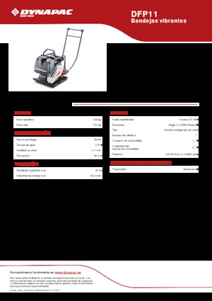 Rüttelplatten in einer Richtung Dynapac DFP11