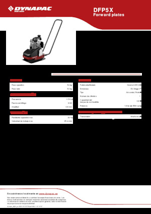 Rüttelplatten in einer Richtung Dynapac DFP5X
