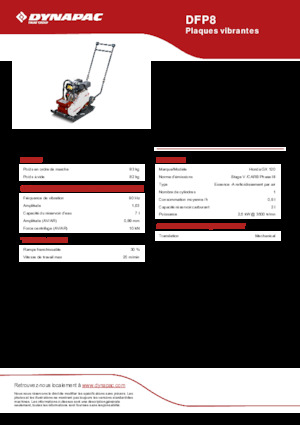 Rüttelplatten in einer Richtung Dynapac DFP8