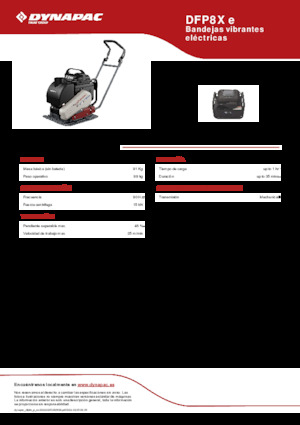 Rüttelplatten in einer Richtung Dynapac DFP8X e