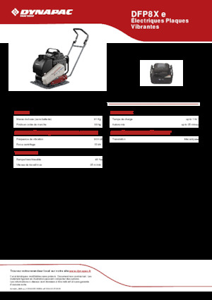 Rüttelplatten in einer Richtung Dynapac DFP8X e