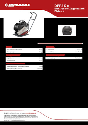 Rüttelplatten in einer Richtung Dynapac DFP8X e