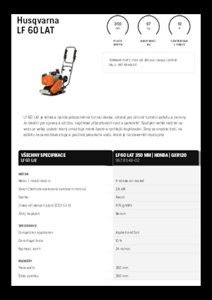 Rüttelplatten in einer Richtung Husqvarna LF 60 LAT