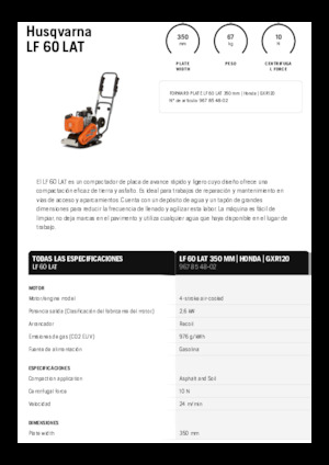 Rüttelplatten in einer Richtung Husqvarna LF 60 LAT