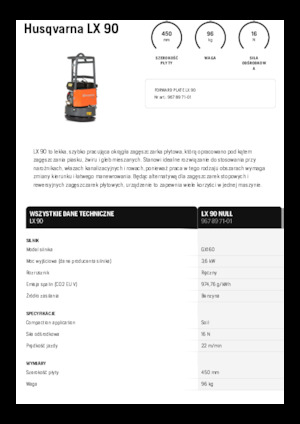 Rüttelplatten in einer Richtung Husqvarna LX 90