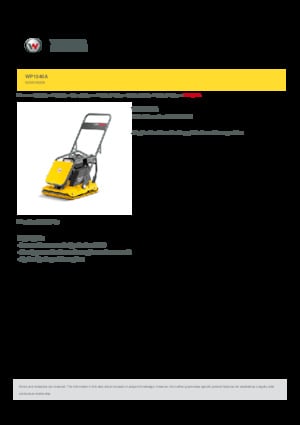 Rüttelplatten in einer Richtung Wacker Neuson WP1540A