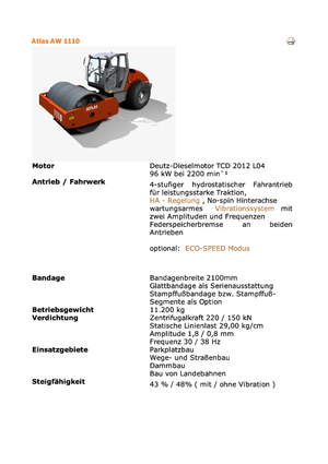 Walzenzüge Atlas AW 1110