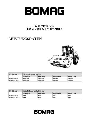 Walzenzüge Bomag BW 219 PDH-3