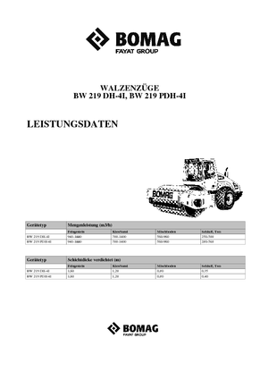 Walzenzüge Bomag BW 219 PDH-4i
