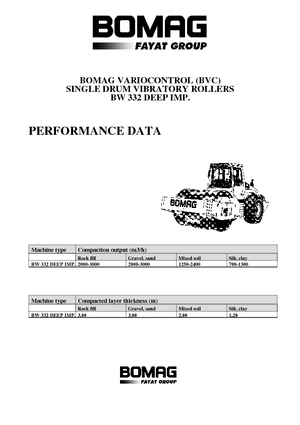 Walzenzüge Bomag BW 332 DEEP Impact