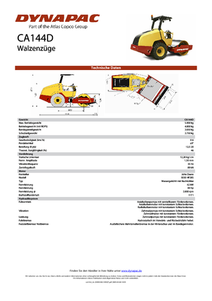 Walzenzüge Dynapac CA 144 D