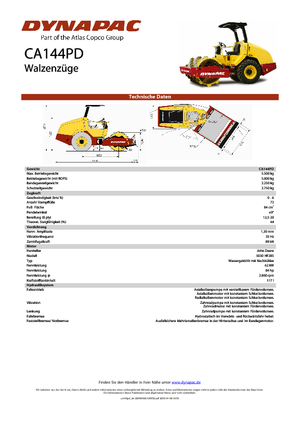 Walzenzüge Dynapac CA 144 PD