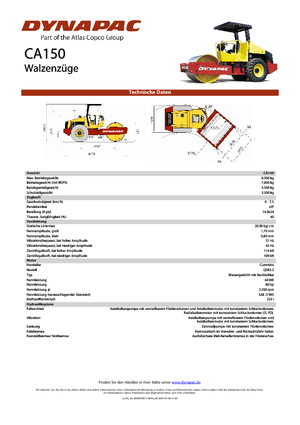 Walzenzüge Dynapac CA 150