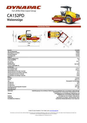 Walzenzüge Dynapac CA 152 PD