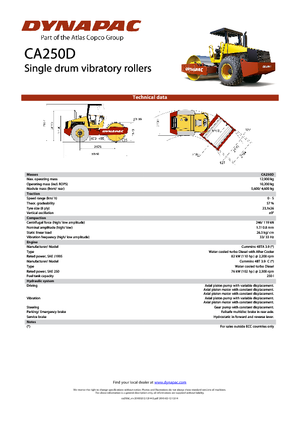 Walzenzüge Dynapac CA 250 D