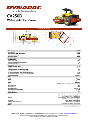 Walzenzüge Dynapac CA 250 D