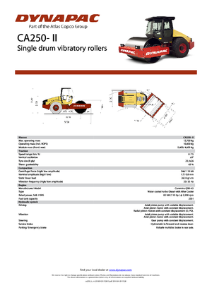 Walzenzüge Dynapac CA 250-II