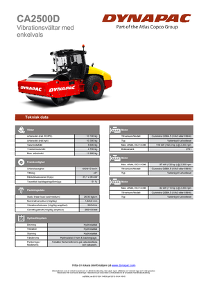 Walzenzüge Dynapac CA 2500 D