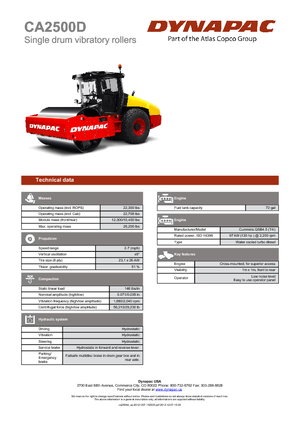 Walzenzüge Dynapac CA 2500 D