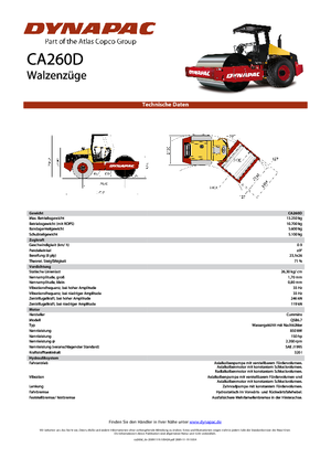 Walzenzüge Dynapac CA 260 D
