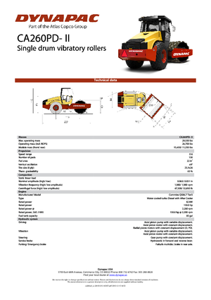 Walzenzüge Dynapac CA 260 PD-II