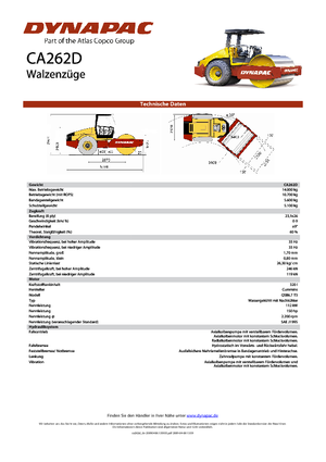 Walzenzüge Dynapac CA 262 D