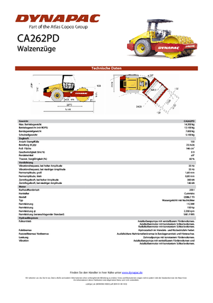Walzenzüge Dynapac CA 262 PD