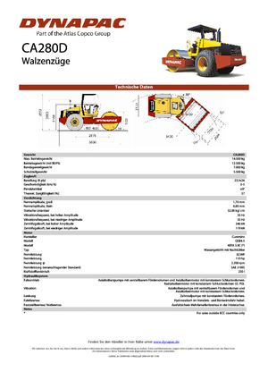 Walzenzüge Dynapac CA 280 D