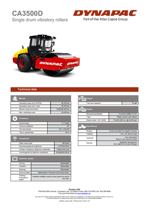 Walzenzüge Dynapac CA 3500 D