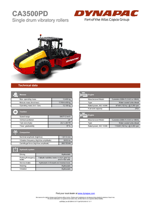 Walzenzüge Dynapac CA 3500 PD