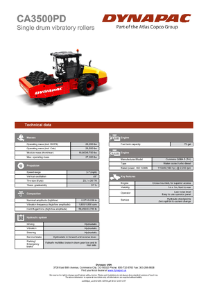 Walzenzüge Dynapac CA 3500 PD