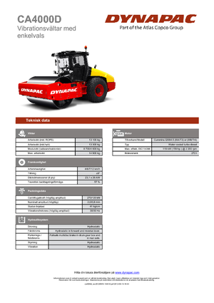 Walzenzüge Dynapac CA 4000 D