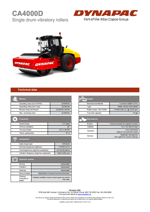 Walzenzüge Dynapac CA 4000 D