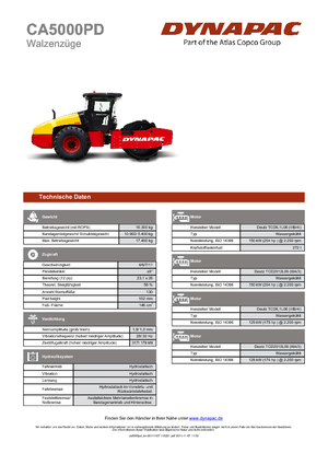Walzenzüge Dynapac CA 5000 PD