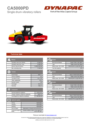 Walzenzüge Dynapac CA 5000 PD
